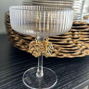 Tropical Monstera Leaf Earrings